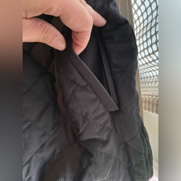 ATHLETA  Apres Ski Mini Skirt Size 8 Black Quilted Pockets Full Front Zip NEW - Picture 6 of 13